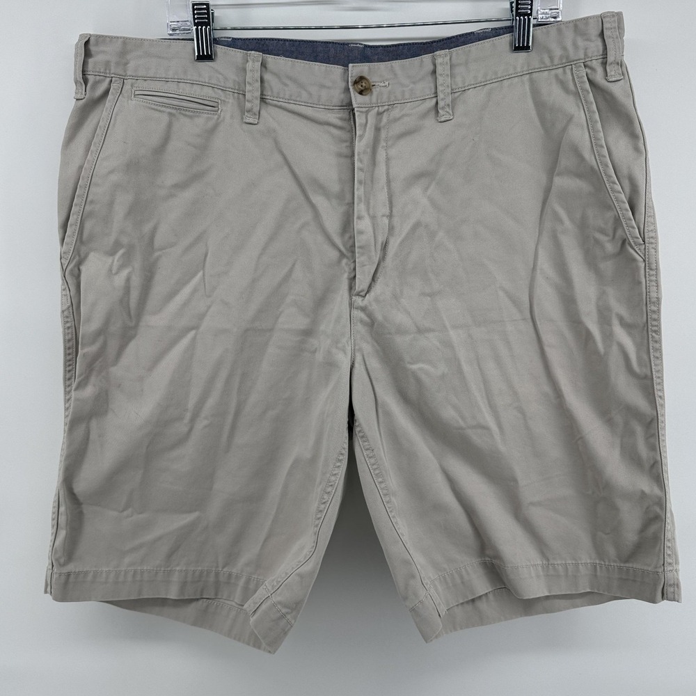 Polo Ralph Lauren Shorts Mens 38 Beige Relaxed Fit Chino Zip Fly Casual Canvas